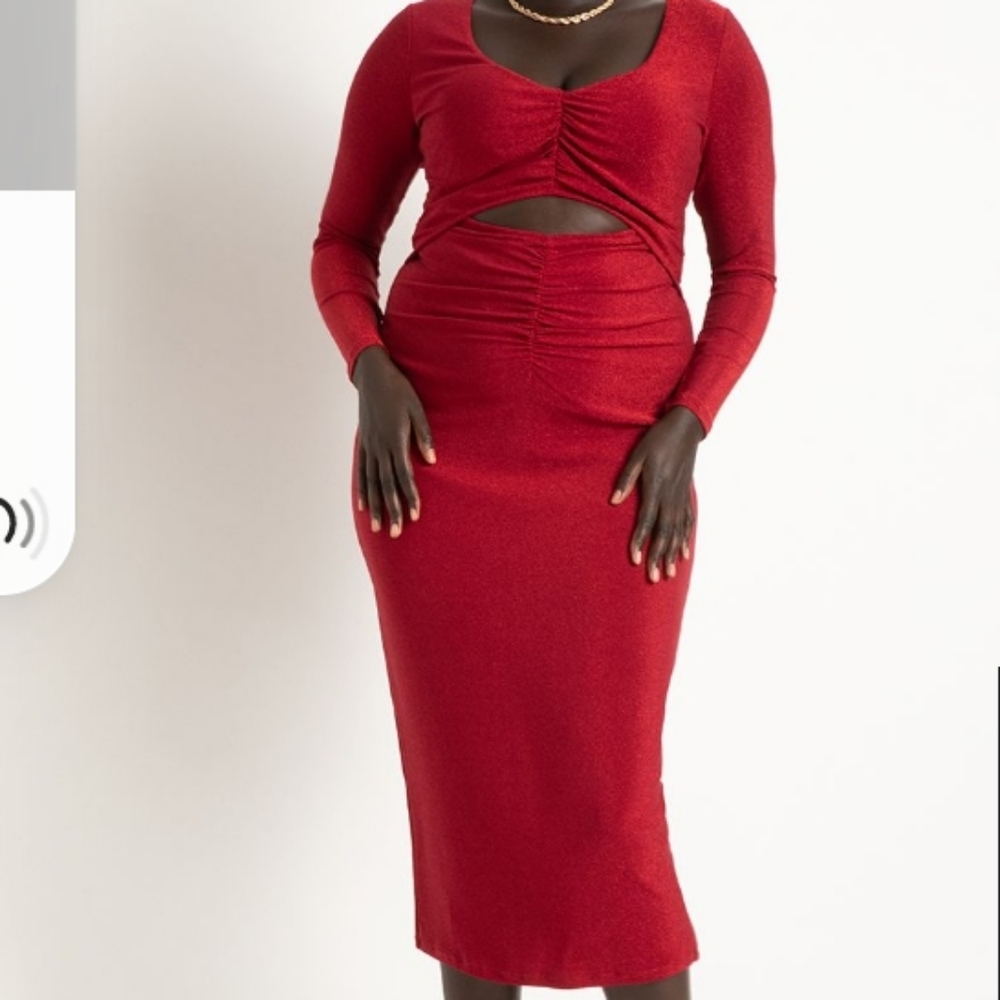 🔥🔥🔥CYBER SALE A STUNNING BODYCON MIDI GLITTER DRESS WITH OPEN FRONT...